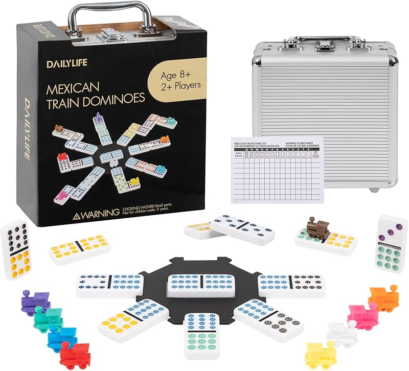 DAILYLIFE Mexican Dominoes Portable Colored